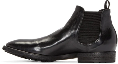 Shop Officine Creative Black Leather Chelsea Boots