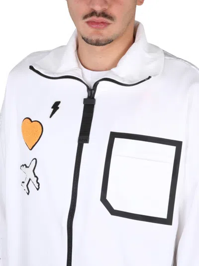 Hugo Boss Logo Print High Collar Sweatshirt With Front Pocket