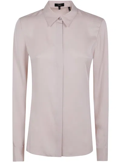 Theory Camisa - Rosado In Multicolor