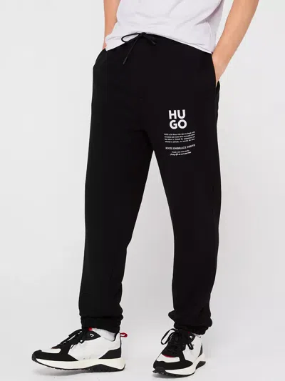 Hugo Boss Drawcord Elastic Waist Sweatpants In Black