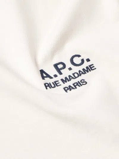 A.p.c. Rue Madame Organic Cotton Jersey T Shirt In White