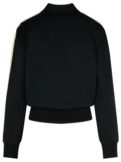 Palm Angels Track Sweatshirt Polyester Noir In Black