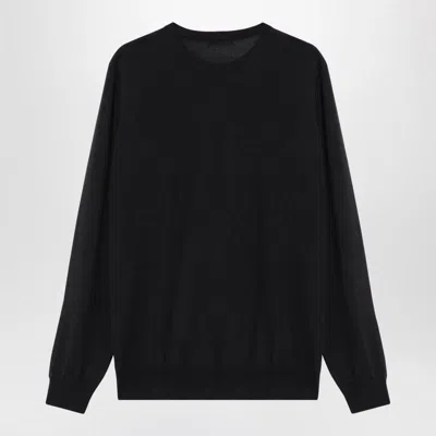 Drumohr Blue Wool Crew-neck Sweater In Grey