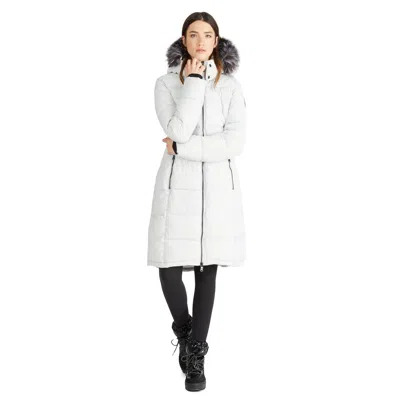 Pajar Jupiter Stretch Long Quilted Puffer In Silver