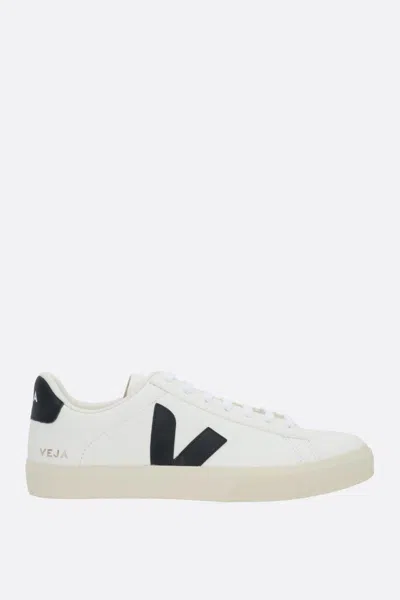 Veja 20mm Campo Leather Sneakers In White+black