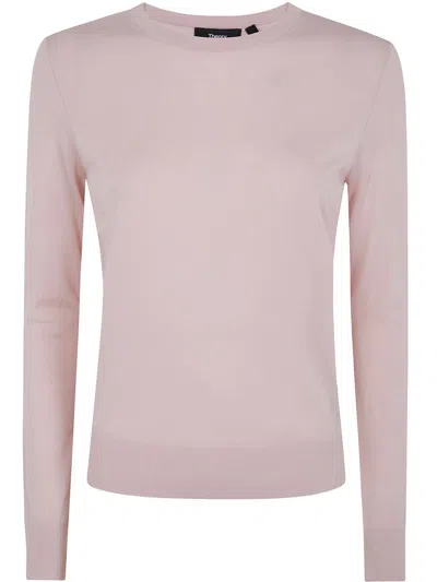 Theory Crewneck Wool-blend Sweater In Multicolor