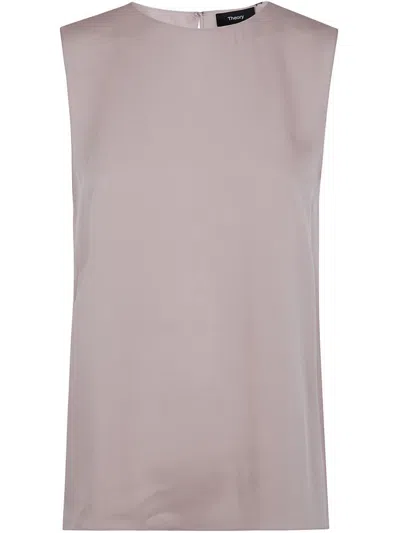 Theory Merino Wool Knitted Top In Multicolor