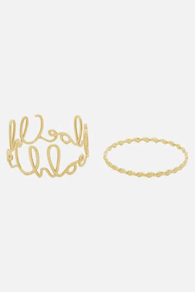 Chloé Iconic Bracelet Set In Vintage Gold