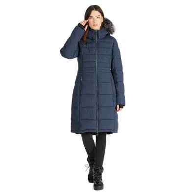 Pajar Jupiter Stretch Long Quilted Puffer In Blue