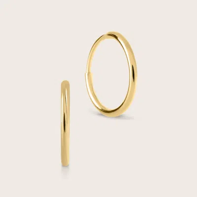Pajure 18mm 14k Yellow Gold Infinity Hoop Earrings In Gold