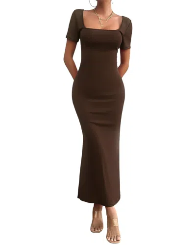 Luna Tuccini Maxi Dress In Brown