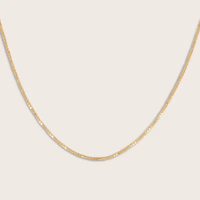 Pajure 14k Yellow Gold Petite Box Chain Necklace In Gold