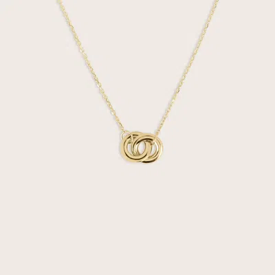 Pajure 14k Yellow Gold Linked Circle Pendant Necklace In Gold