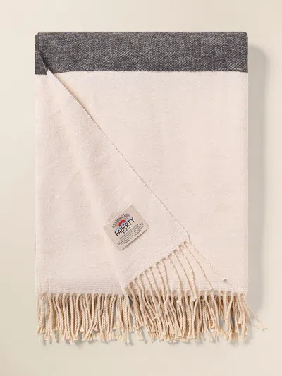Faherty Thunder Voice Eagle Brushed Recycled Cotton Blanket In Iron Ridge
