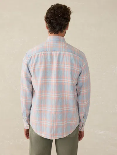 Faherty The Tried And True Chambray Workshirt In Coral Bay Plaid