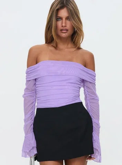 PRINCESS POLLY LOWER IMPACT FEEL A WAY OFF SHOULDER BODYSUIT 