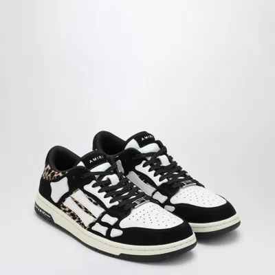 Amiri Checkered Skel Top Low Sneakers In Black