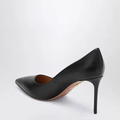 Aquazzura Purist 85 Nappa Leather Pumps In Black