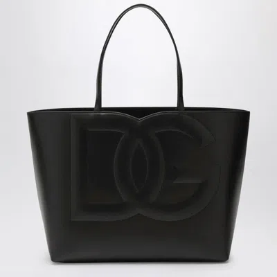 Dolce & Gabbana Women Dg Logo Medium Shopping Bag In Black