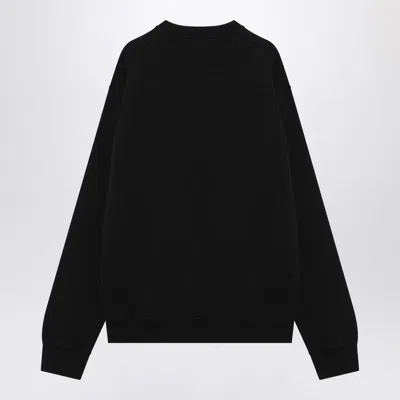 Dsquared2 Black Crewneck Sweatshirt With Logo Lettering On The Front In Cotton Man In Black