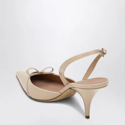 Ferragamo Powdery Slingback With Mini Bow In Black