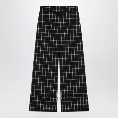 Valentino Women's Black/ivory Chequered Trousers | Size 38 | 6b3rb65592w In Black