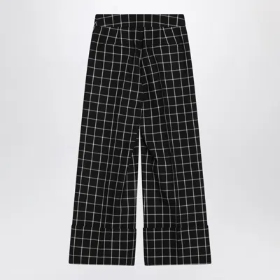 Valentino Women's Black/ivory Chequered Trousers | Size 38 | 6b3rb65592w In Black
