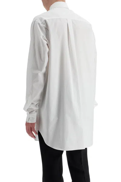 Moschino Office Inspiration Stretch Poplin Shirt In White
