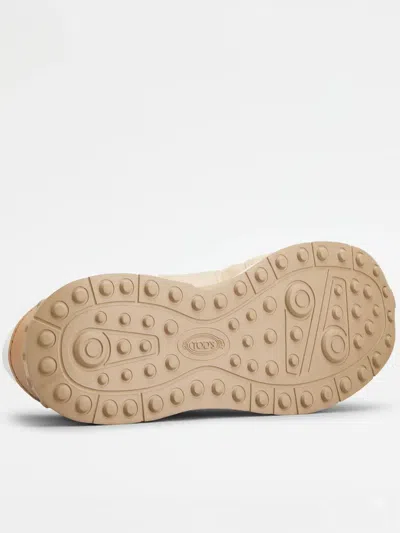 Tod's Men's Suede Leather Sneakers In Beige