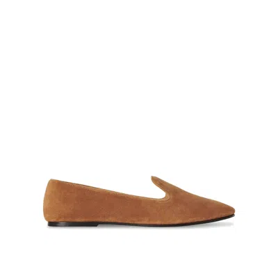 The Row Tippi Suede Leather Loafers In Brown