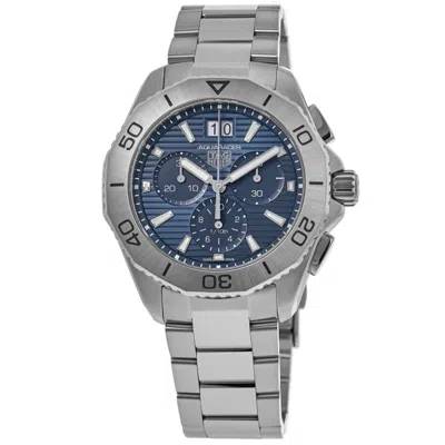 Tag Heuer Aquaracer Professional 200 Quartz Chronograph Blue Dial Steel Men's Watch Cbp1113.ba0627 In Blue