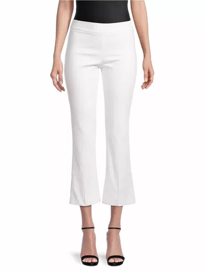 Avenue Montaigne Leo Ponti Jersey Crop Flare Pants In Off-white In White