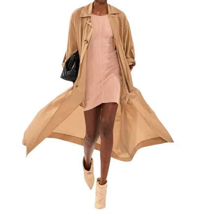 Philosophy Di Lorenzo Serafini Capospalla Lungo Trench Coat In Beige In Beige