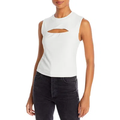 AQUA WOMENS RIBBED MOCK NECK TANK TOP 