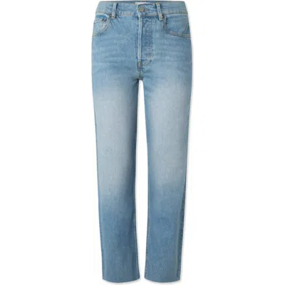 Boyish Women's Tommy High Rise Straight Leg Jeans In Medium Wash In Multi