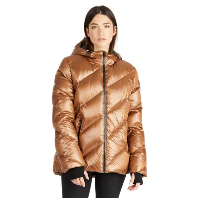Pajar Women's Nelli Short Puffer Jacket With Fixed Hood In Multi