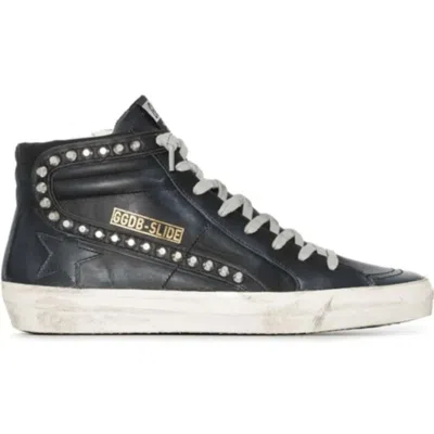 Golden Goose Slide Classic High-top Distressed Sneakers In Multi