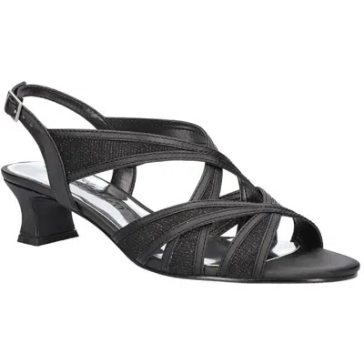 Easy Street Tristen Womens Shimmer Criss Cross Slingback Sandals In Multi