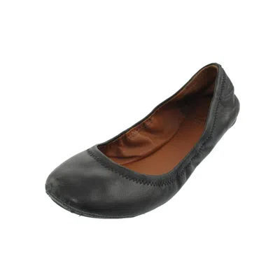 Lucky Brand Emmie Womens Leather Round-toe Ballet Flats In Black