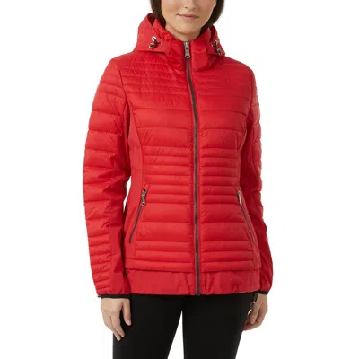 Pajar Women's Makani Ladies Channel Quilted Light Weight Mixed Media Jacket In Multi
