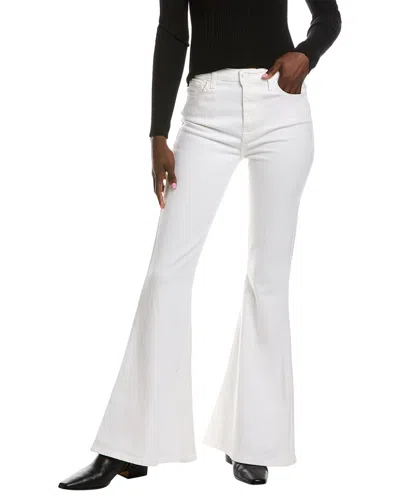 7 For All Mankind Brilliant White Low-rise Flare Jean In White