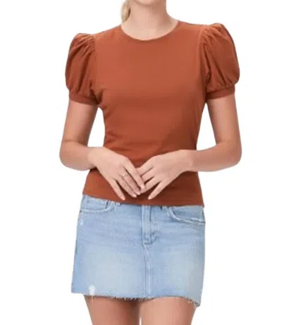 PAIGE MATCHA TEE TOP IN BURNT TERRACOTTA 