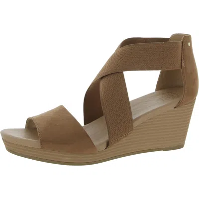 Dr. Scholl's Shoes Barton Band Womens Comfort Insole Wedge Sandals In Multi