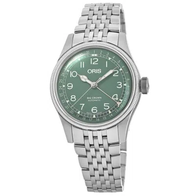Oris Big Crown Pointer Date Green Dial Steel Women's Watch 01 754 7749 4067-07 8 17 22 In Green