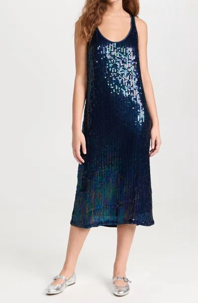Velvet By Graham & Spencer Alena Sequin Tank Dress In Baltic In Blue