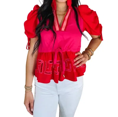 Emily Mccarthy Posey Blouse In Cabaret In Multi