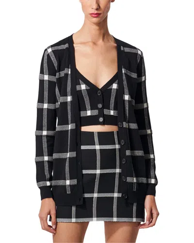 Carolina Herrera V Neck Silk & Wool-blend Cardigan In Multi