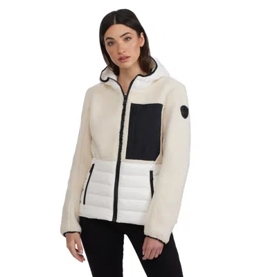 Pajar Fawn Ladies Lightweight Mixed Media Jacket With Fixed Hood In Multi