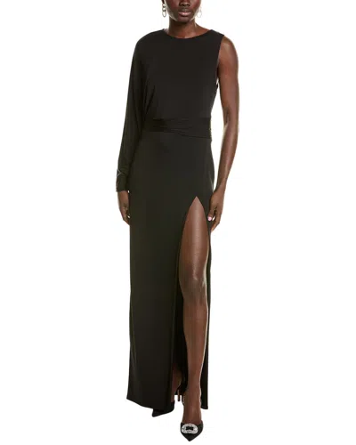 Bcbgmaxazria Asymmetrical Maxi Dress In Black