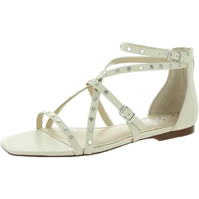 Vince Camuto Seseti Womens Leather Open Toe Strappy Sandals In Beige